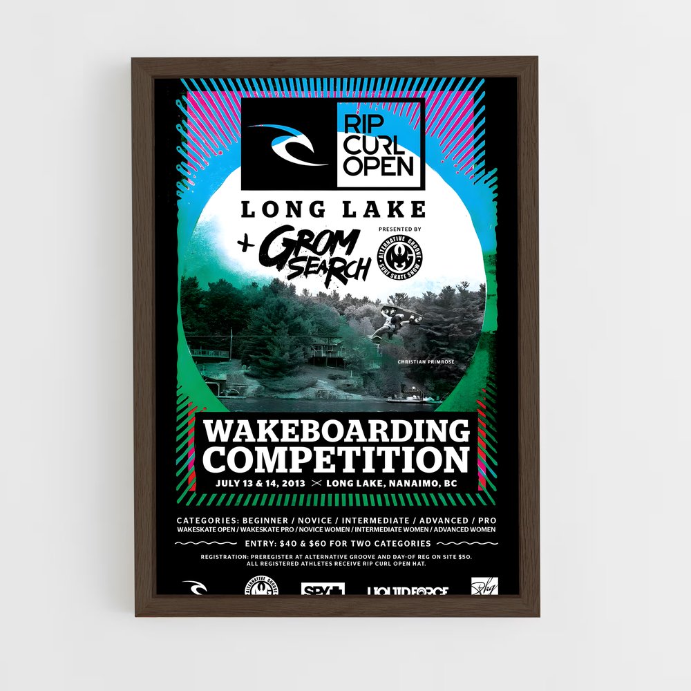Poster Wake Up to the World – affiche Wakeboarding (vue 5)